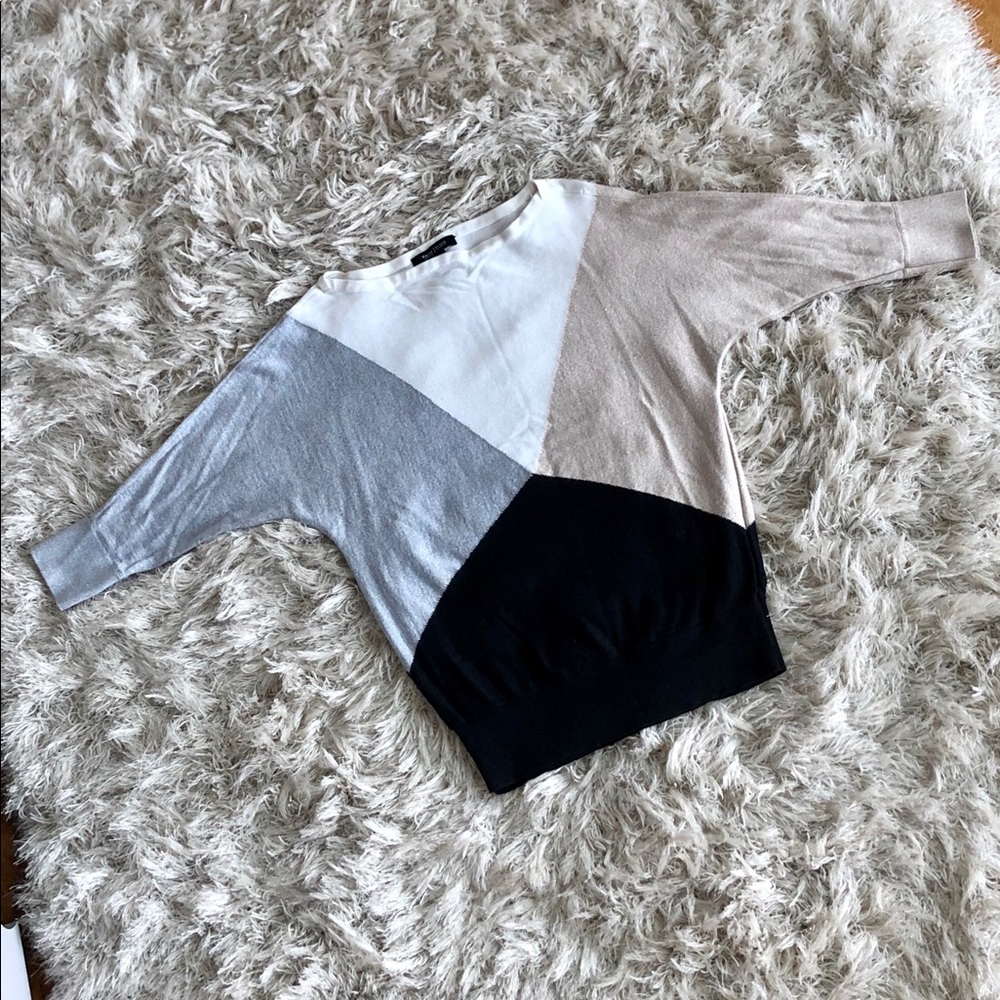 White House Black Market Block Sweater